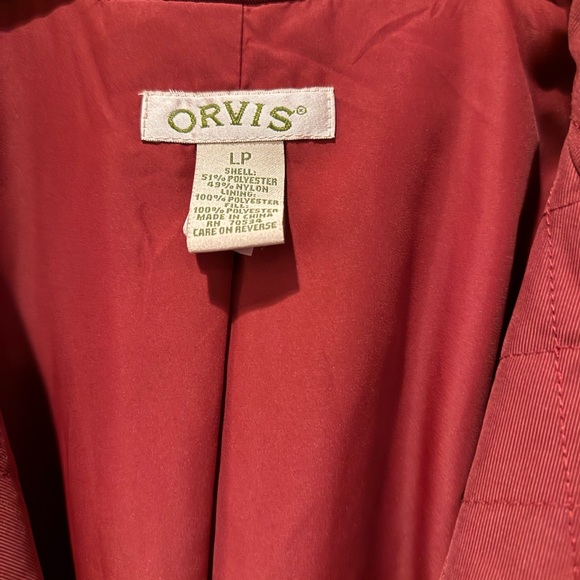 Red Quilted Orvis Barn Coat - Large(P) - Picture 3 of 6